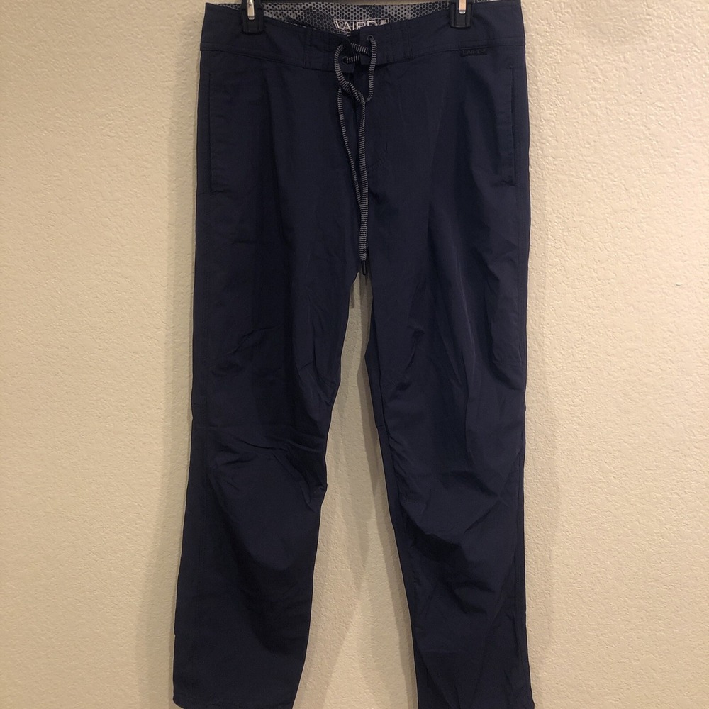 Laird Pants Mens 32 Drawstring Hiking Stretch Performance Commuter Pants Navy